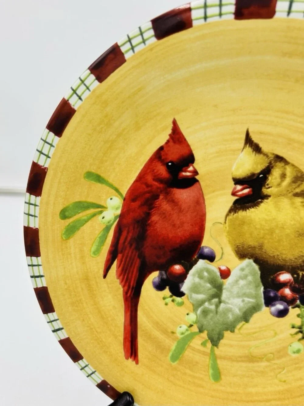 Lenox WINTER GREETINGS Everyday Red Bird Design 8.5